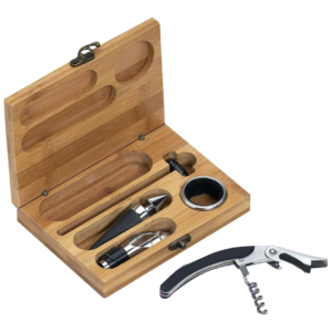 Kit para vinho com estojo - 6 peças
