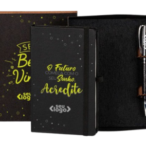 Caderneta Para Anotações Com Caneta - Preta LE-31311