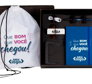 Kit Boas Vindas-Azul/Branco - 5 Pçs KT-90221