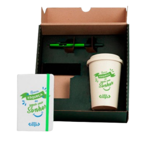 Kit Copo Caneta e Caderneta - 3 Peças KT-9025S