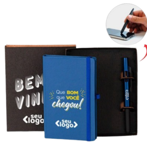 Caderneta P/Anotações Com Caneta - Azul LE-31733